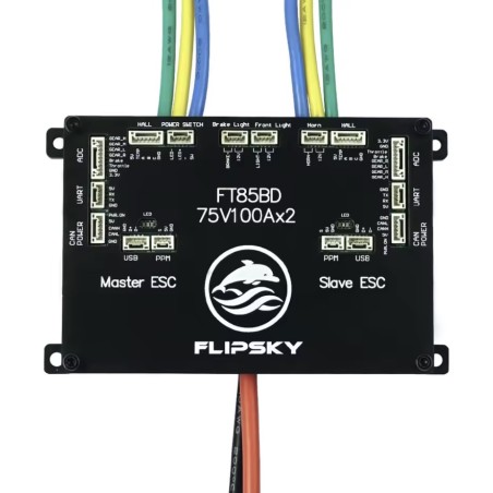 Controler ESC Flipsky FT85bd cu carcasă din aluminiu pentru skateboard electric, bicicletă, scuter sau motocicletă KROXNE - 1  