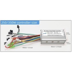 Kit controler și afișaj S866 pentru bicicletă electrică - 24v, 36v, 48v - 250w, 350w 500w 13a, 15a, 22a  - 7 Høypålitelig børste