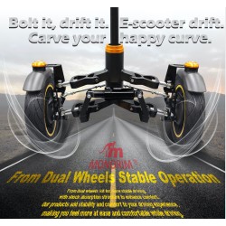 Monorim X3 front suspension with dual wheels for Ninebot Max G30 & similar scooters – Replacement & shock absorber Monorim - 1 M