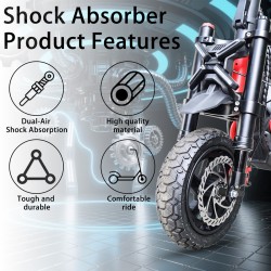 Vordere Federung Monorim MZ3 Plus Dual Air fuer Segway ZT3 mehr Komfort  - 2  