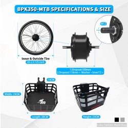 Kit Monorim BPK350 motor 380w - batareya vklyuchena za elektricheski velosiped  - 7 Monorim BPK350 E-bike power kit, 380W – Preo