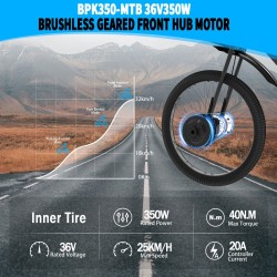 Monorim BPK350 ümberkonverteerimise komplekt motor 380w - aku kaasas  - 8 Monorim BPK350 e-jalgratta toitekomplekt, 380W – Muutk
