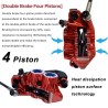 Kit completo de travões hidráulicos Monorim EB01 de 4 pistões - manetes, pinças, cabo e disco de travão Monorim - 4 Kit completo