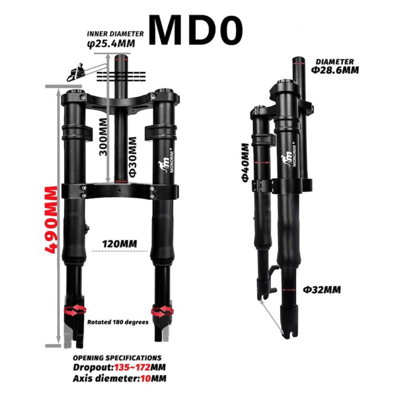 Framfjaedring Monorim MD0 Coil Spring 490mm x 165mm  - 2 
Passform: Monorim MD0 Coil Spring 490mm x 165mm foer kompatibla byggen