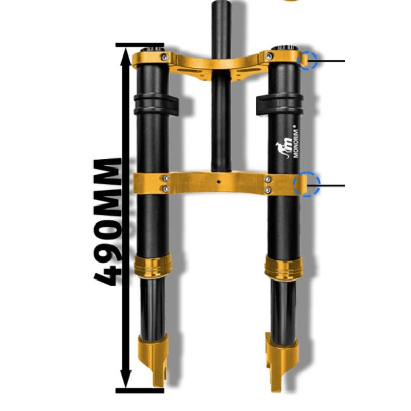 Monorim MD0 Air Hydraulic frontfjæring 490mm x 165mm  - 6 
Kompatibilitet: for kompatible Monorim MD0 frontgaffel-oppsett; sjekk
