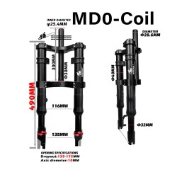 Sprednje vzmetenje Monorim MD0 Coil Spring 490mm x 165mm  - 15 
Zdruzljivost: Monorim MD0 Coil Spring 490mm x 165mm za zdruzljiv