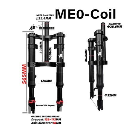 Suspensión delantera Monorim ME0 Coil spring version 565mm x 165mm  - 12 
Compatibilidad: versión ME0 Coil Spring 565mm x 165mm 