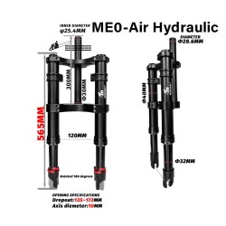 Przednie zawieszenie Monorim ME0 Air - Hidraulic version 565mm x 165mm  - 11 
Kompatybilnosc: przednie zawieszenie Monorim ME0 A
