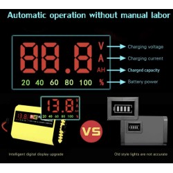 12V 2A polnilec za svinčeno-kislinske baterije 7Ah 12Ah 14Ah 20Ah  - 4 Glavne lastnosti

Digitalni LCD-zaslon za prikaz napetost