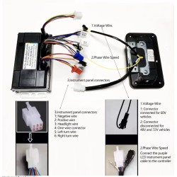 Sinusoidalen brushless motor kontroler kit 48V 84V 50A 3000W s gaz i displei  - 12 Spisak produkti

Kontroler 50A + 1 gaz + 1 LC