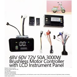 Sinusoidalou kyma brushless motor controller kit 48V 84V 50A 3000W me gkazi kai othoni  - 13 Lista proionton

Kontroler 50A + 1 