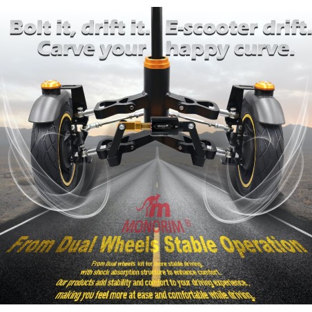 Monorim X3 Max Air dual front wheel suspension for Ninebot Max G2: replacement and shock absorber Monorim - 1 Compatible with Ni