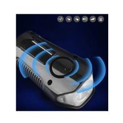 Torcia elettrica con clacson per scooter o biciclette Wan - 4  