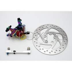 Kit freno completo con pinza xTech cromata per Xiaomi M365, 1S, Essential, Pro2 o M365 Pro ZOOM xTech - 2 Kit installazione fren