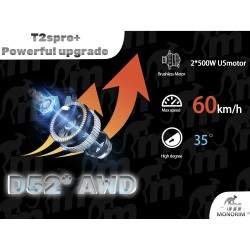 Monorim T2SPRO + 48v elektrisk scooter med høy ytelse - 500w motor - 14,4ah batteri Monorim - 4 Monorim T2SPRO + High Performanc