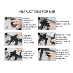 Alarme anti-roubo universal para Xiaomi, Ninebot, Segway, Dulatron, Kaabo, Vsett ou scooters elétricos semelhantes  - 3 Alarme a