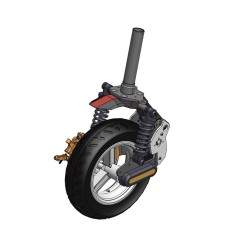 Sharkset predno okachvane s diskova spirachka za Ninebot Max G30E ll / G30 LE / G30D / G30LP, Segway Max G2 / G65.  - 4 Sharkset