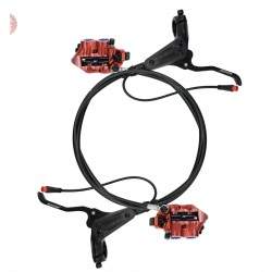 Täydellinen Monorim EB01 4-mäntäinen hydraulijarrusarja - vivut, jarrusatulat, vaijeri ja jarrulevy Monorim - 2 Täydellinen Mono