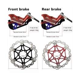 Komplett Monorim EB01 4-kolvs hydraulisk bromssats - spakar, bromsok, vajer och bromsskiva Monorim - 4 Komplett Monorim EB01 4-k