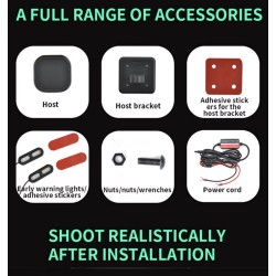 Wodoodporny system wykrywania martwego pola (kąt 130º) dla skutera, roweru lub motocykla KROXNE - 7  
