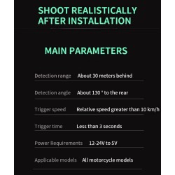 Adiávrocho sýstima aníchnefsis tyfloú simeíou (gonía 130º) gia skoúter, podílato í motosykléta KROXNE - 8  